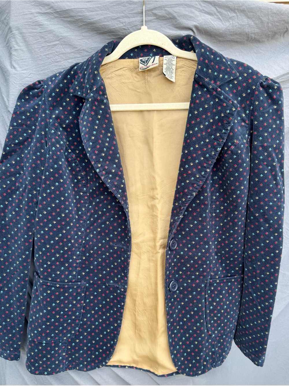 Roxy Navy Blazer with Red & White Dot Pattern